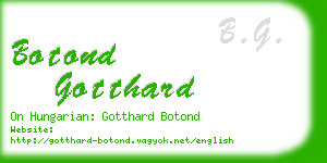 botond gotthard business card